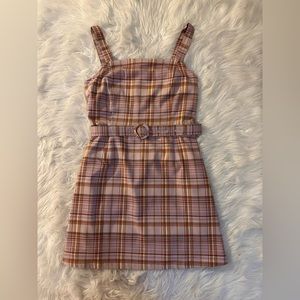 Princess Highway pink plaid pinafore dress size: AU 16/ US 12